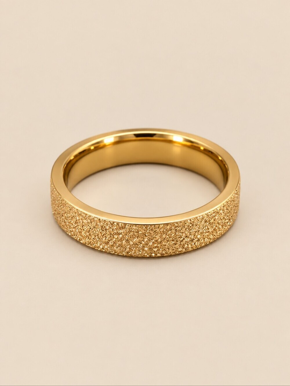 Glitter Stardust Brass Wedding Band Size 9